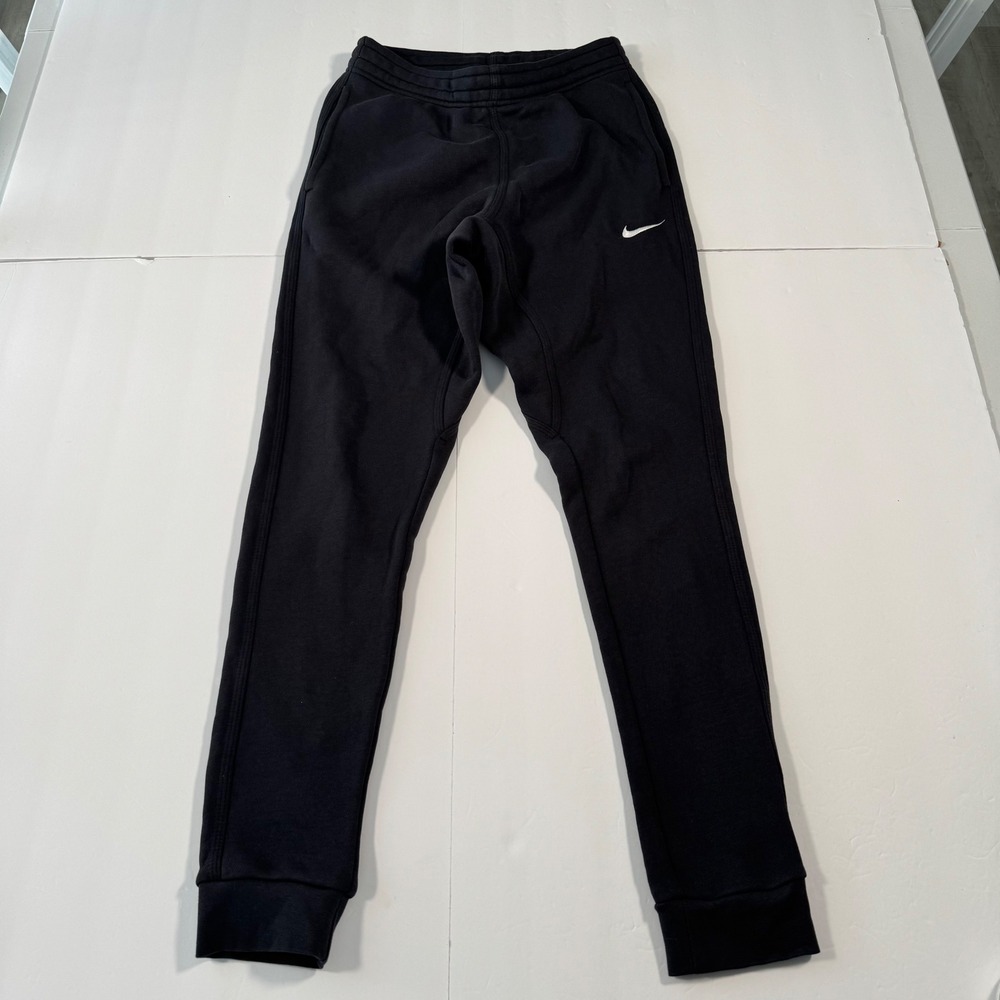 Nike Womens Sportswear Fleece Joggers Black Swoosh Sweatpants Small